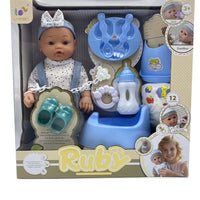 HKM-544147 12 Inch Reborn Doll with Eco-Friendly Accessories for Ages 2-7, Soft Silicone & Plastic, Mini Toy