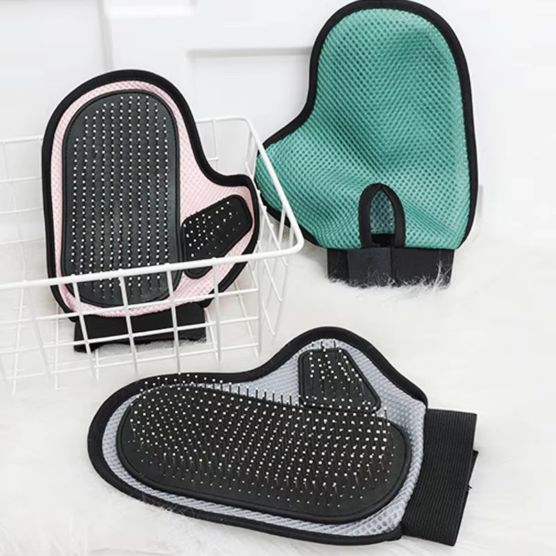 HKM-544275 Pet Grooming Glove for Effective Hair Removal and Massage – Silicone Cleaning Tool for Cats and Dogs