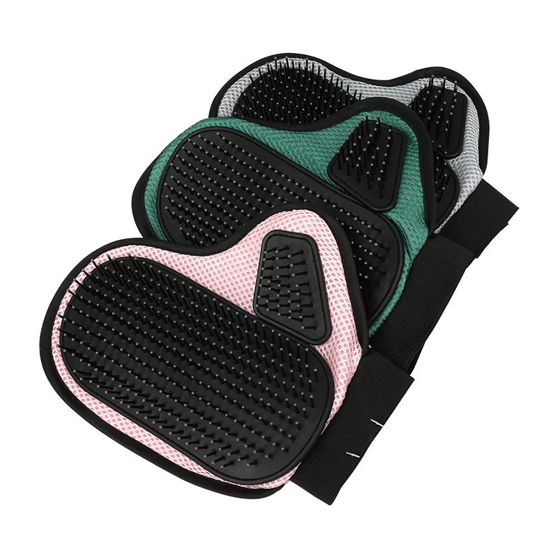 HKM-544275 Pet Grooming Glove for Effective Hair Removal and Massage – Silicone Cleaning Tool for Cats and Dogs