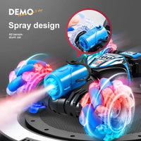 HKM-544339 Dual Remote Control Gesture Sensor RC Stunt Car with Light and Music, 1:24 Scale, Electric Powered, Indoor-Outdoor Use