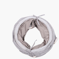 HKM-544339 Gray Suede Foldable Cat Tunnel Toy for Playful Kitties