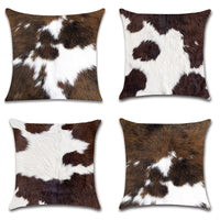 HKM-544467 Cow Pattern Cotton and Linen Pillowcase - Modern Minimalist Design, 45x45cm