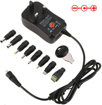 HKM-544531 30W Multi-Function Adjustable Power Adapter for Tablets, Cameras, Phones, and Routers with USB Options