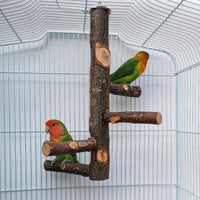 HKM-544595 Apple Wood Parrot Stand Toy – Stylish and Simple Bird Perch with Easy Assembly