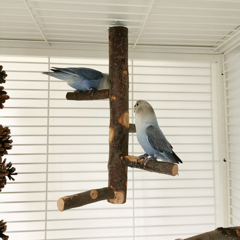 HKM-544595 Apple Wood Parrot Stand Toy – Stylish and Simple Bird Perch with Easy Assembly