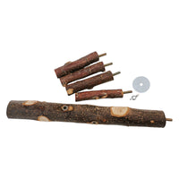 HKM-544595 Apple Wood Parrot Stand Toy – Stylish and Simple Bird Perch with Easy Assembly