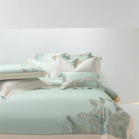 HKM-544659 Cool Sensation 4-Piece Tencel Ice Modal Bedding Set with Plant Floral Design