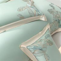 HKM-544659 Cool Sensation 4-Piece Tencel Ice Modal Bedding Set with Plant Floral Design