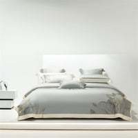 HKM-544659 Cool Sensation 4-Piece Tencel Ice Modal Bedding Set with Plant Floral Design