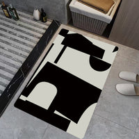 HKM-544723 Diatom Mud Absorbent Non-slip Bathroom Floor Mat - Modern Striped Design