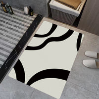 HKM-544723 Diatom Mud Absorbent Non-slip Bathroom Floor Mat - Modern Striped Design