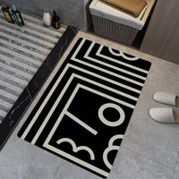 HKM-544723 Diatom Mud Absorbent Non-slip Bathroom Floor Mat - Modern Striped Design