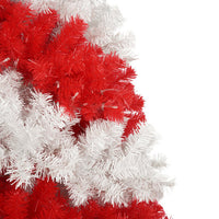 HKM-544787 6ft Red and White Candy Cane Artificial Christmas Tree with 300 LED Lights and 900 Bendable Branches