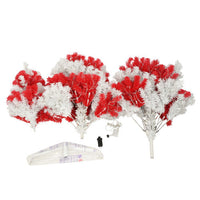 HKM-544787 6ft Red and White Candy Cane Artificial Christmas Tree with 300 LED Lights and 900 Bendable Branches