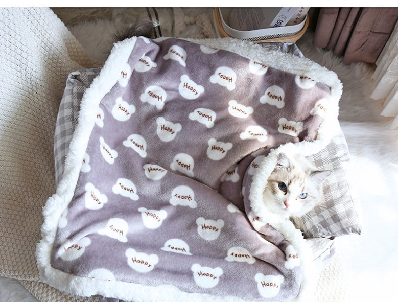 HKM-544787 Cozy Thick Flannel Pet Seat Cushion Blanket - Available in Multiple Sizes