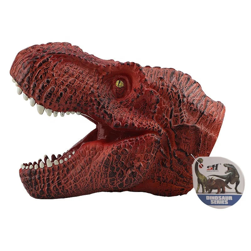 HKM-545299 Realistic Soft Rubber Dinosaur Hand Puppet Toy for Kids Ages 4 and Up