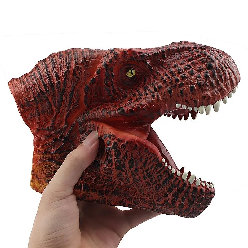 HKM-545299 Realistic Soft Rubber Dinosaur Hand Puppet Toy for Kids Ages 4 and Up