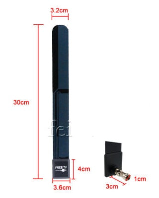 HKM-545363 Digital Indoor HDTV Antenna Receiver - Clear TV Key Satellite Aerial, Black, Fiber Material, Easy Setup