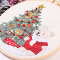 HKM-545491 Cartoon/Anime Fabric Embroidery Kit for Beginners - Cotton Cloth with 30x30 Canvas and Embroidery Frame