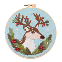 HKM-545491 Cartoon/Anime Fabric Embroidery Kit for Beginners - Cotton Cloth with 30x30 Canvas and Embroidery Frame