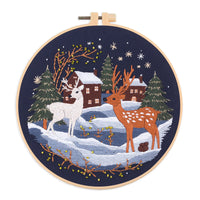 HKM-545491 Cartoon/Anime Fabric Embroidery Kit for Beginners - Cotton Cloth with 30x30 Canvas and Embroidery Frame