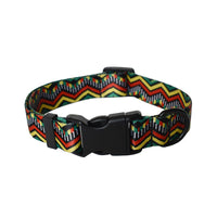 HKM-545491 Colorful Ethnic Design Adjustable Dog Collar and Leash Sets for Small to Large Dogs