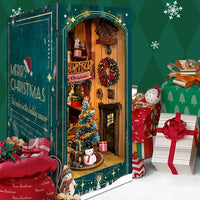 HKM-545619 DIY Wooden Book Stand Model for Christmas Gift - English & Chinese Versions