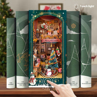 HKM-545619 DIY Wooden Book Stand Model for Christmas Gift - English & Chinese Versions