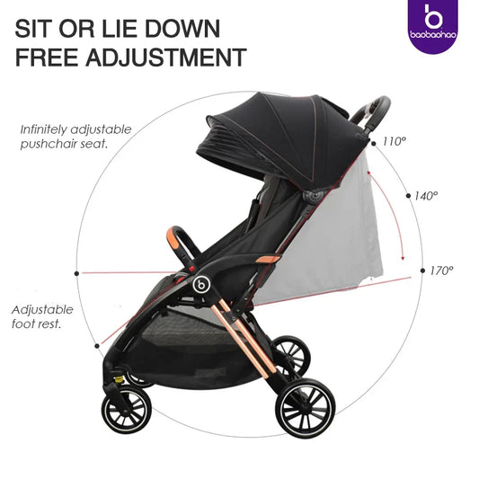 KTX-545683 Foldable Baby Stroller with Carrier for Newborn - Lightweight Travel Design