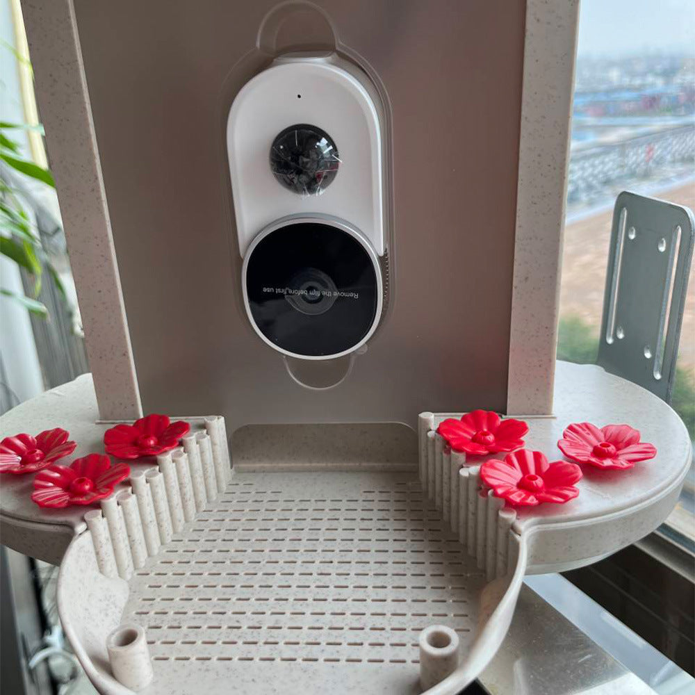 HKM-545747 Intelligent Bird Feeder with 160-Degree Wide Angle and AI Identification, Waterproof Design and Night Vision