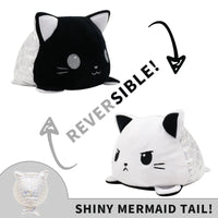 HKM-545747 Reversible Plush Cat Doll Toy, Double-Sided Stuffed Animal for All Ages, 11-30CM