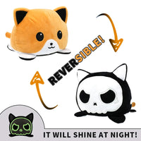 HKM-545747 Reversible Plush Cat Doll Toy, Double-Sided Stuffed Animal for All Ages, 11-30CM
