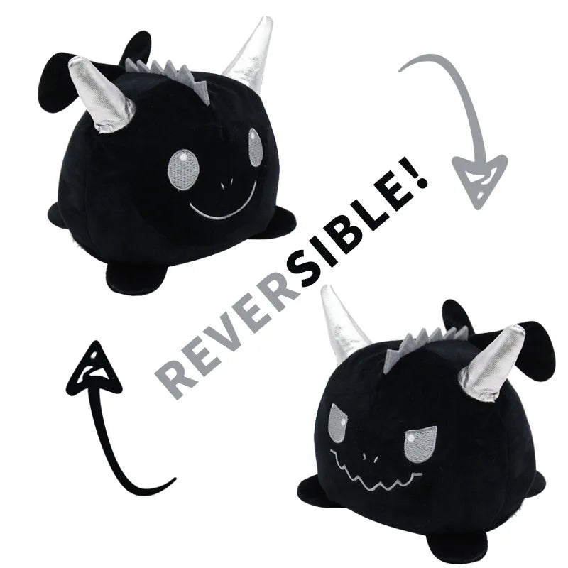 KTX-545747 Reversible Plush Cat Doll Toy, Double-Sided Stuffed Animal for All Ages, 11-30CM