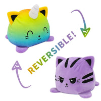 HKM-545747 Reversible Plush Cat Doll Toy, Double-Sided Stuffed Animal for All Ages, 11-30CM