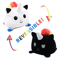 HKM-545747 Reversible Plush Cat Doll Toy, Double-Sided Stuffed Animal for All Ages, 11-30CM