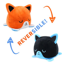 HKM-545747 Reversible Plush Cat Doll Toy, Double-Sided Stuffed Animal for All Ages, 11-30CM