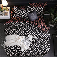 HKM-545875 European and American Polyester Flower Print Bed Linen Set - 3 Pieces