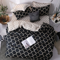 HKM-545875 European and American Polyester Flower Print Bed Linen Set - 3 Pieces