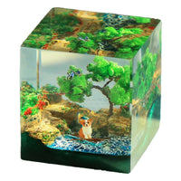 HKM-545939 Wandering Diary Decorative Piece with Handcrafted Dog Model and Dried Flowers