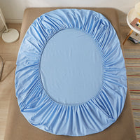 HKM-546451 Pure Cotton Sanding Fitted Sheet - Dustproof Mattress Protector for Standard and Thin Mattress Sizes