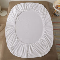 HKM-546451 Pure Cotton Sanding Fitted Sheet - Dustproof Mattress Protector for Standard and Thin Mattress Sizes