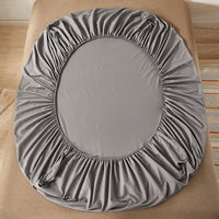 HKM-546451 Pure Cotton Sanding Fitted Sheet - Dustproof Mattress Protector for Standard and Thin Mattress Sizes