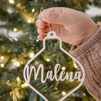 HKM-546451 Wooden Snowflake Christmas Tree Ornament - Modern Simple Design Pendant