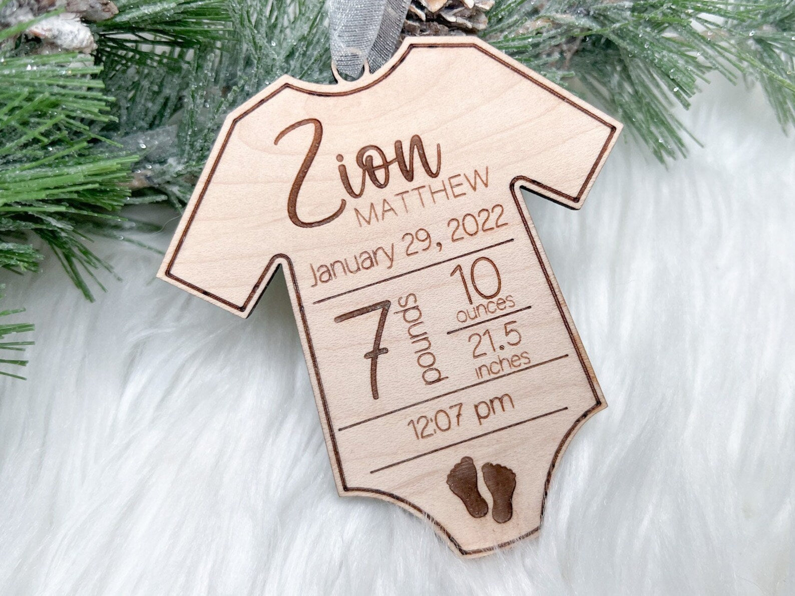 HKM-546451 Wooden Snowflake Christmas Tree Ornament - Modern Simple Design Pendant