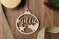 HKM-546451 Wooden Snowflake Christmas Tree Ornament - Modern Simple Design Pendant