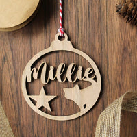 HKM-546451 Wooden Snowflake Christmas Tree Ornament - Modern Simple Design Pendant