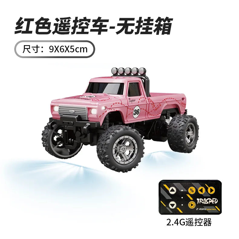 HKM-546643 1:64 Scale RC Mini Die Cast Truck with Light and Sound - App Controlled Off-Road Remote Vehicle for Ages 5 and Up