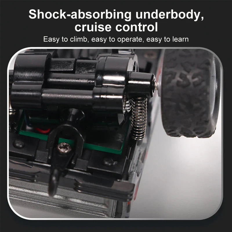 HKM-546643 1:64 Scale RC Mini Die Cast Truck with Light and Sound - App Controlled Off-Road Remote Vehicle for Ages 5 and Up