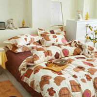 HKM-546643 Aloe Cotton Four-Piece Bed Sheet and Duvet Cover Set for 1.8m Beds