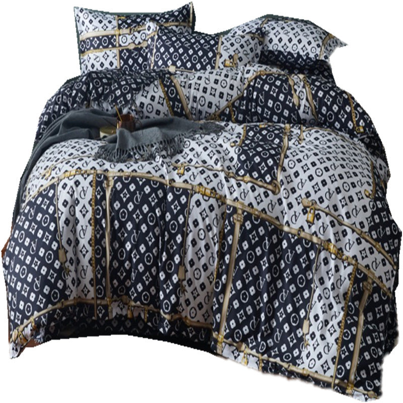 HKM-546643 Aloe Cotton Four-Piece Bed Sheet and Duvet Cover Set for 1.8m Beds